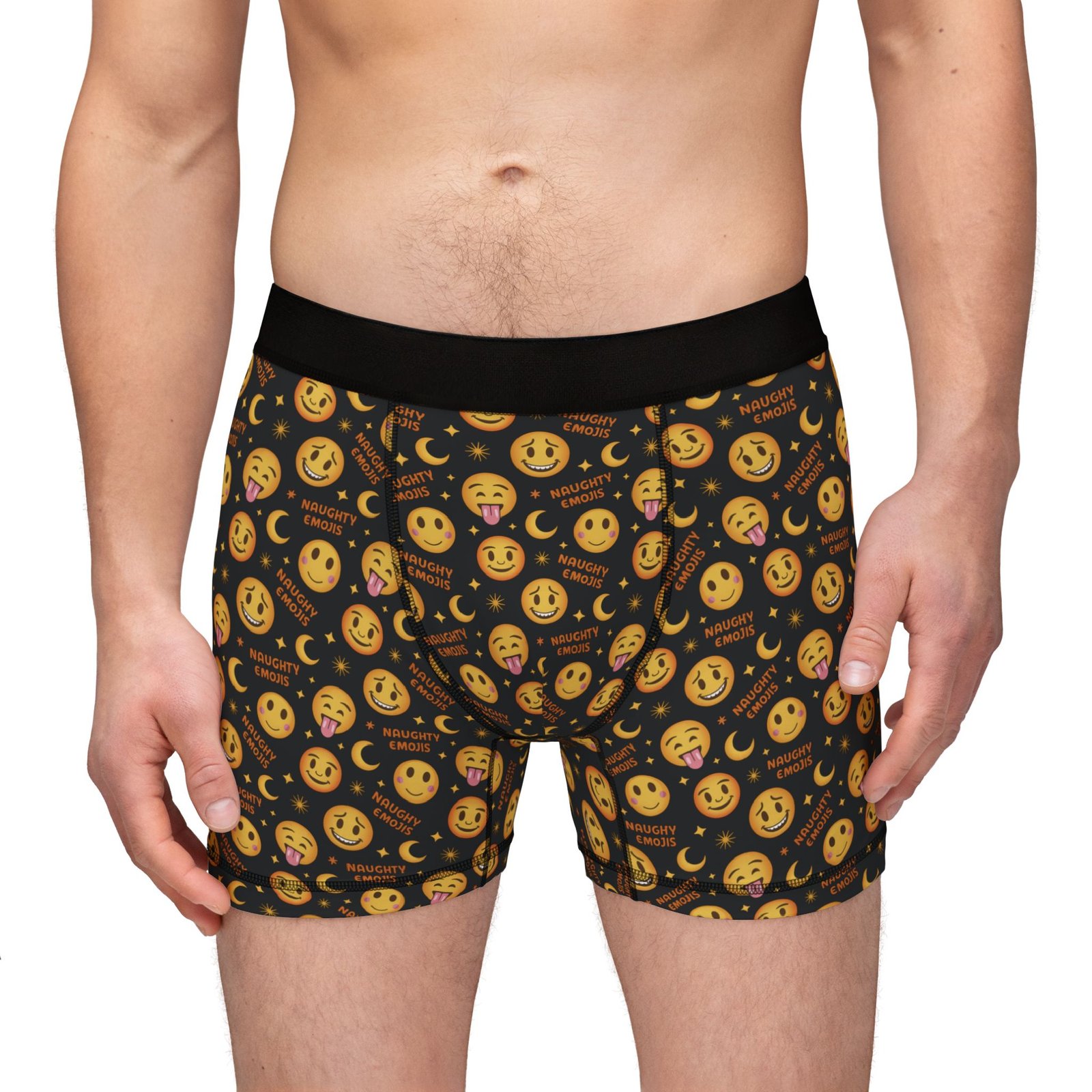 Naughty Emojis Pattern - Sexy Innuendo - Biker Apparel - Undies - Men's Boxers