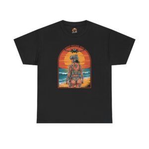 Biker T-Shirt - Insert Payload Here - A10 Warthog Plane - Female Soldier - Color Choice - Unisex Tee