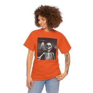 Funny Skeleton Selfie - UFOs - Photobomb T-Shirt - Choice of Colors - Unisex Tee