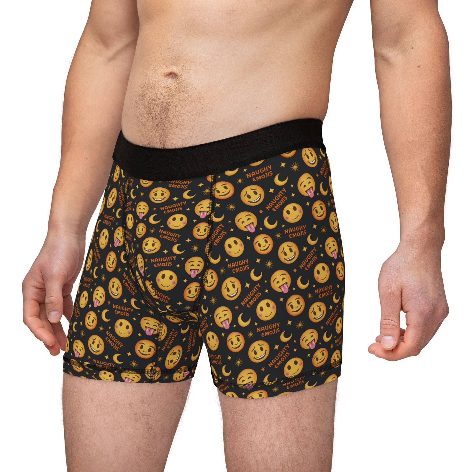 Naughty Emojis Pattern - Sexy Innuendo - Biker Apparel - Undies - Men's Boxers - Image 7