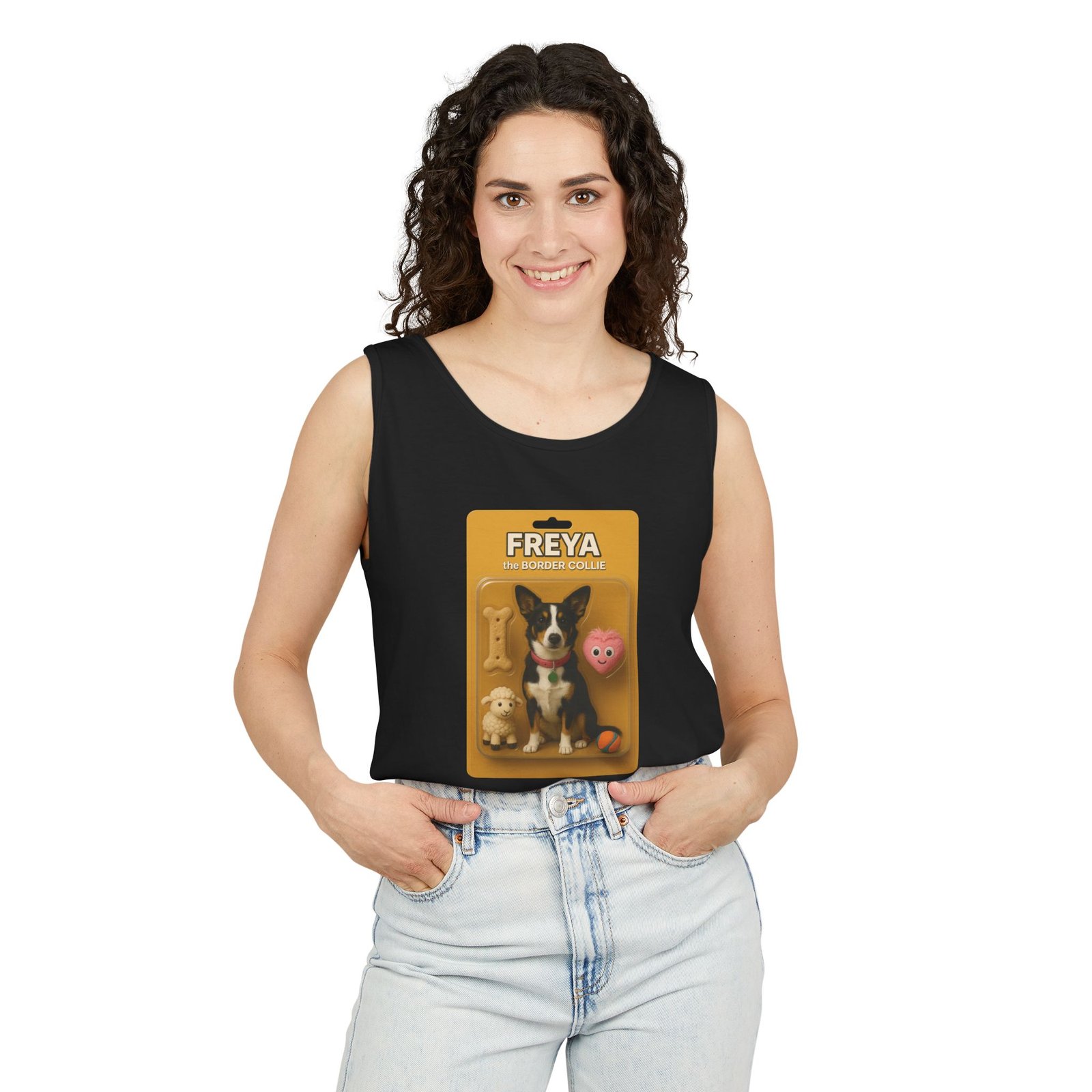 Action Figure Set Tank Top- Freya the Border Collie - Customized With Your Dog or Pet - Image 15