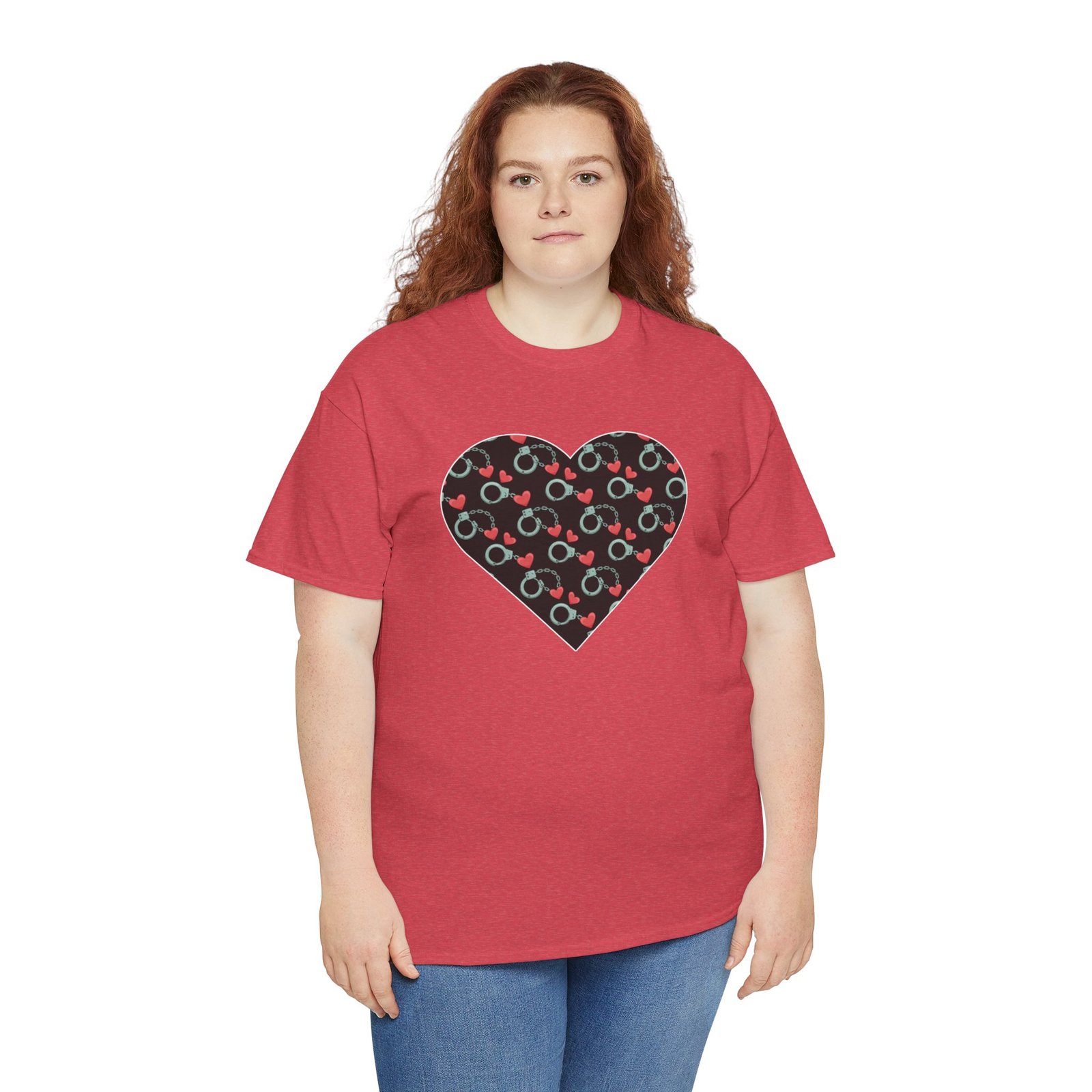 Motorcycle T-Shirt -Handcuffs and Hearts Pattern - Sexy Innuendo - Unisex Tee - Image 9