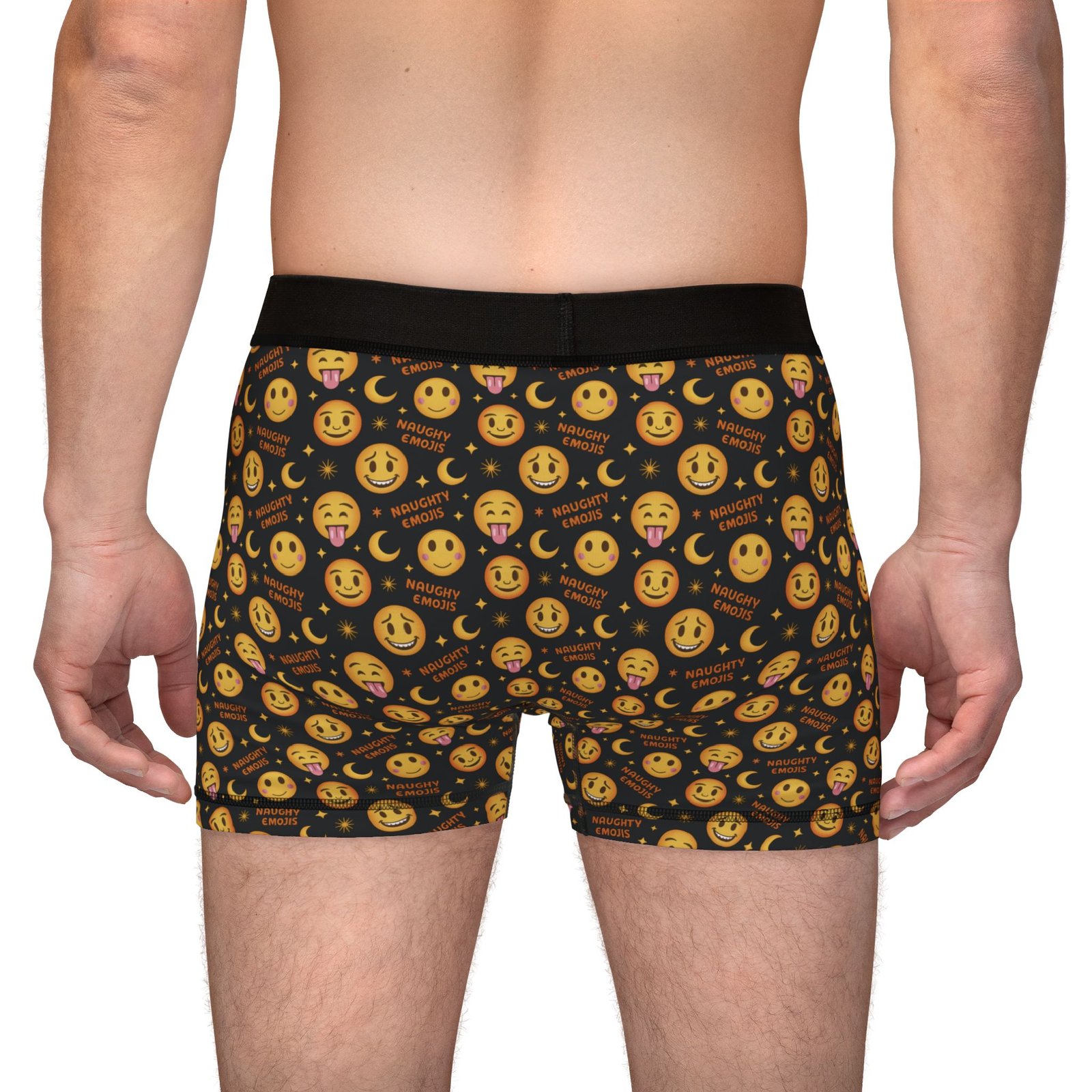 Naughty Emojis Pattern - Sexy Innuendo - Biker Apparel - Undies - Men's Boxers - Image 5