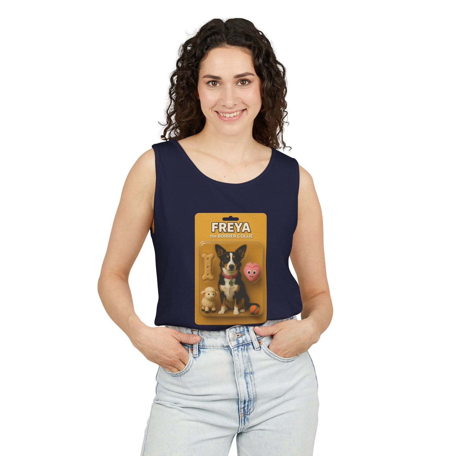 Action Figure Set Tank Top- Freya the Border Collie - Customized With Your Dog or Pet - Image 11