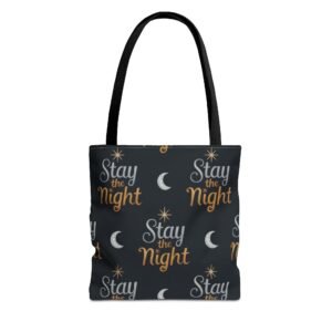 Biker Chick Tote Bag - Stay the Night Stars and Moon Pattern