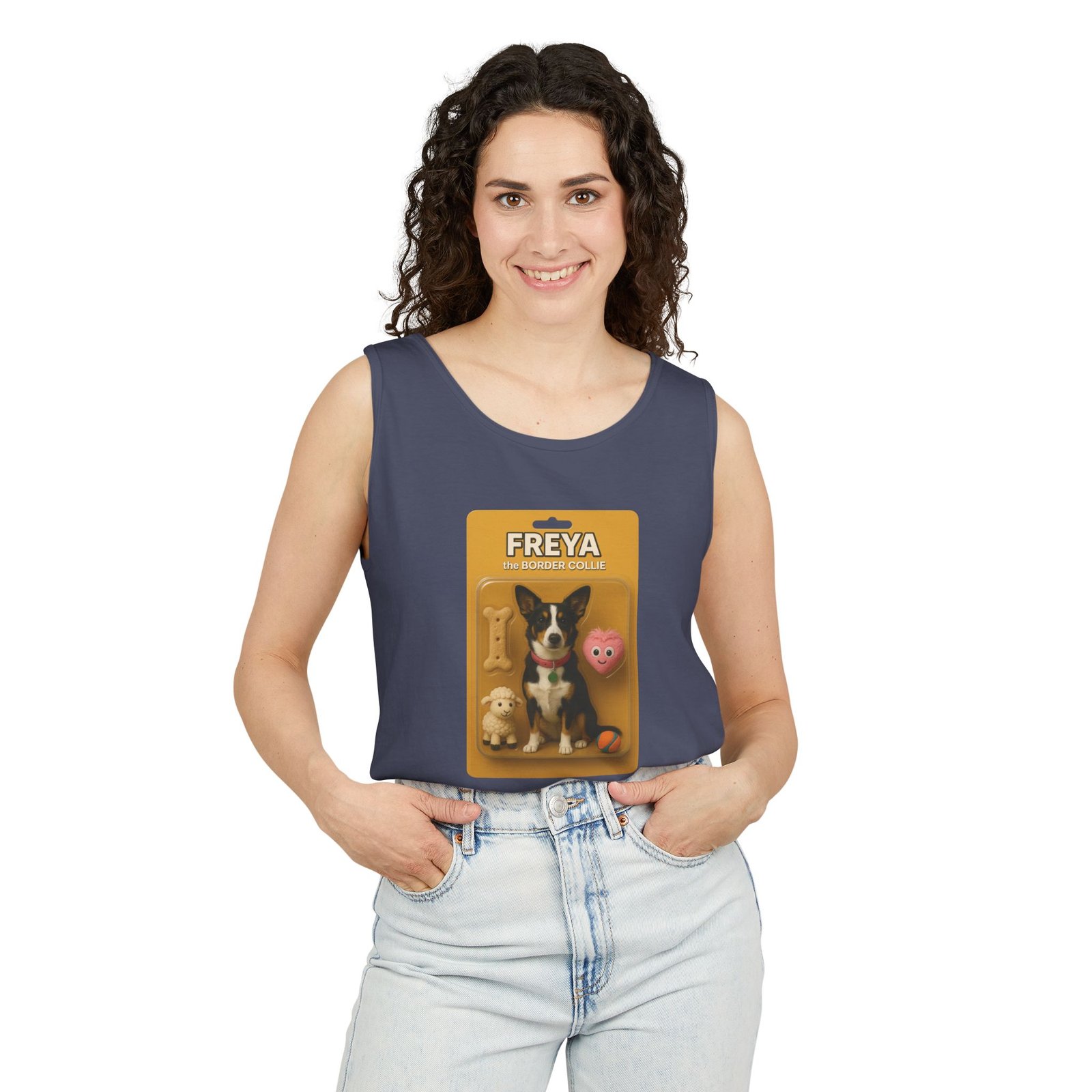 Action Figure Set Tank Top- Freya the Border Collie - Customized With Your Dog or Pet - Image 7