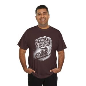 Motorcycle T-Shirt - 2 Wheels 1 Obsession 0 Apologies - Biker - Unisex Tee
