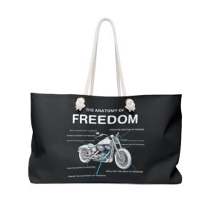The Anatomy of Freedom - Motorcycles Bikers Motobikes Scooters - Weekender Bag - Tote