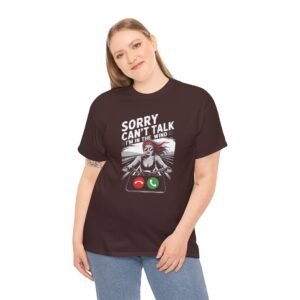 Motorcycle T-Shirt - Sorry Can't Talk I'm in the Wind - Female Biker Excuse - Unisex Tee