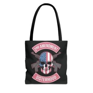 Tote Bag - 2nd Amendment Sisterhood - 2A - Rocker Patch Skull