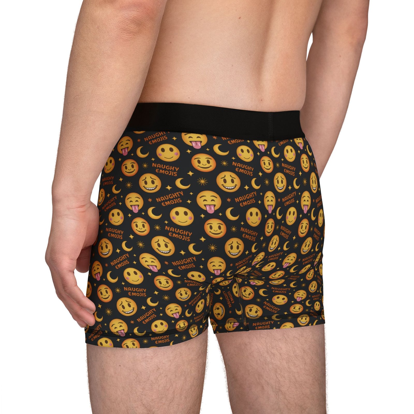 Naughty Emojis Pattern - Sexy Innuendo - Biker Apparel - Undies - Men's Boxers - Image 6