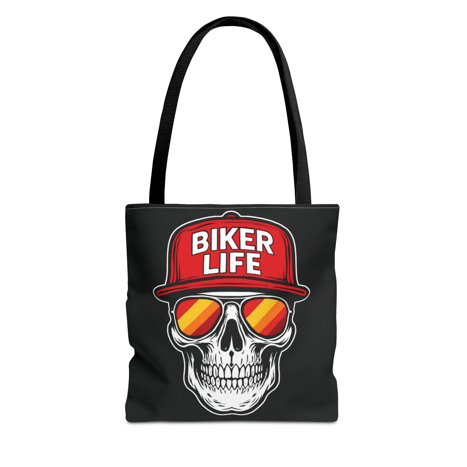 Tote Bag - Biker Life - Skull Wearing a Snapback Cap and Sunglasses
