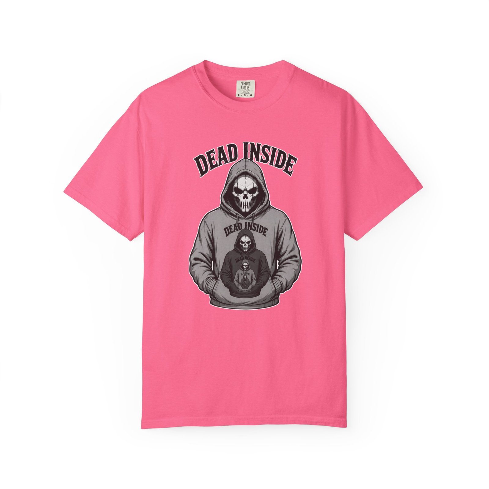 Biker Garment-Dyed T-shirt - Comfort Colors 1717 - Skeleton Wearing a Hoodie of a Skeleton Wearing a Hoodie - Image 17